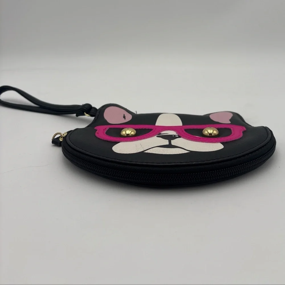 Betsey‎ Johnson Black and Pink Dog Baby Bag